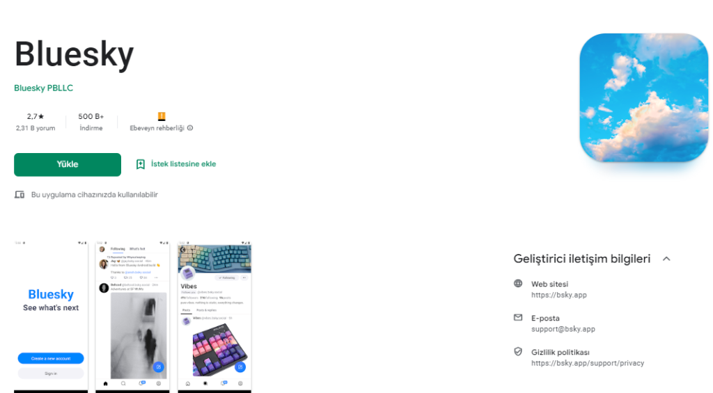 bluesky hesap oluşturma sorunu
