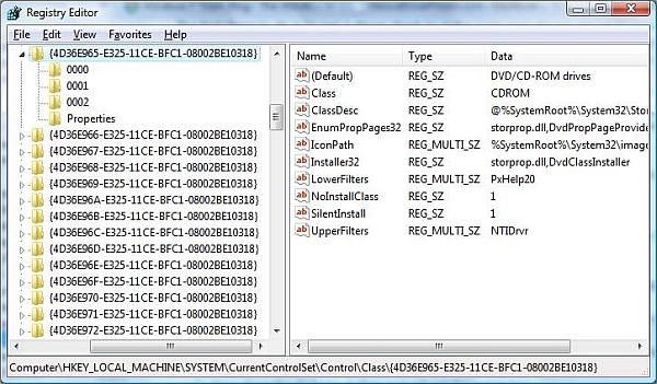 CD/DVD Sürücüsü Algılanmıyor Sorunu Kayıt Defteri Hataları Sorunu
