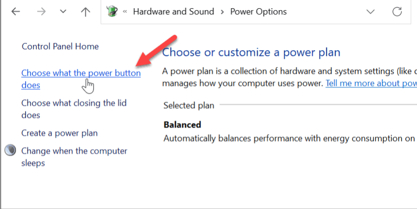Windows 11 de Hızlı Başlatma
