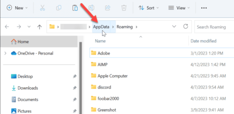 Windows 11 de AppData Klasörü Nasıl Bulunur