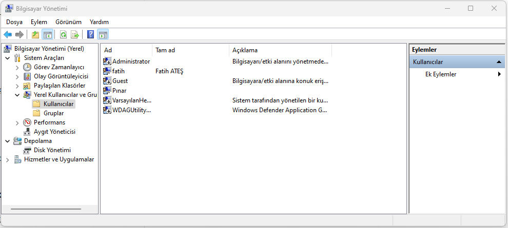 Windows 11 Kullanıcı Hesapları Nasıl Görüntülenir