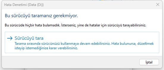 Windows 11 Disk Hatalarını Bulma ve Düzeltme Windows 11 Disk Hatalarını Bulma ve Düzeltme