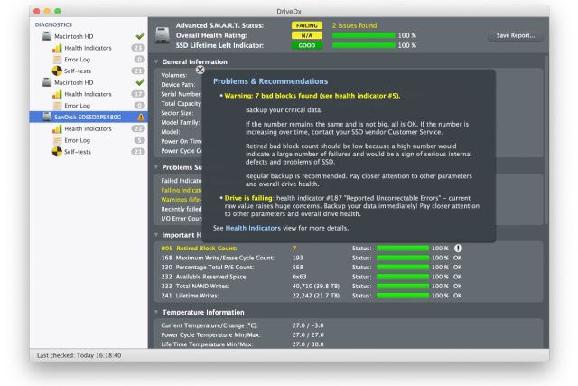 Mac'te SSD Sağlığı Nasıl Kontrol Edilir