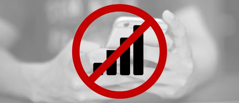 Telefon sinyal kaybını temsil eden bir görsel.