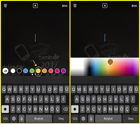Instagram hikaye ekranını boyama Instagram hikaye ekranını boyama