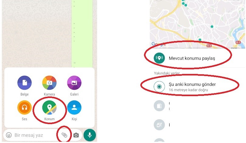 WhatsApp Tam Konum Gönderme 3 - WhatsApp Tam Konum Gönderme