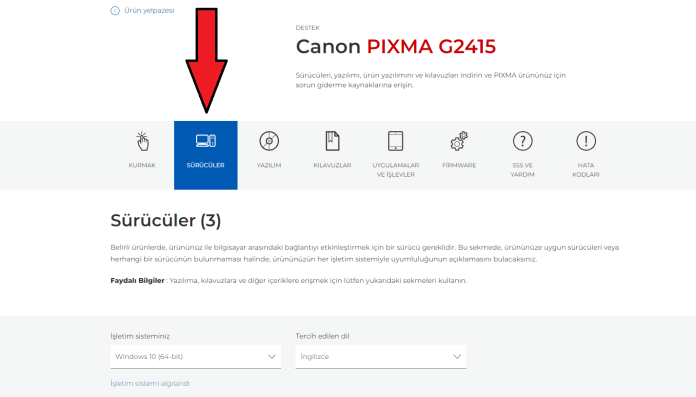 Canon G2415 Yazıcı Kurulumu