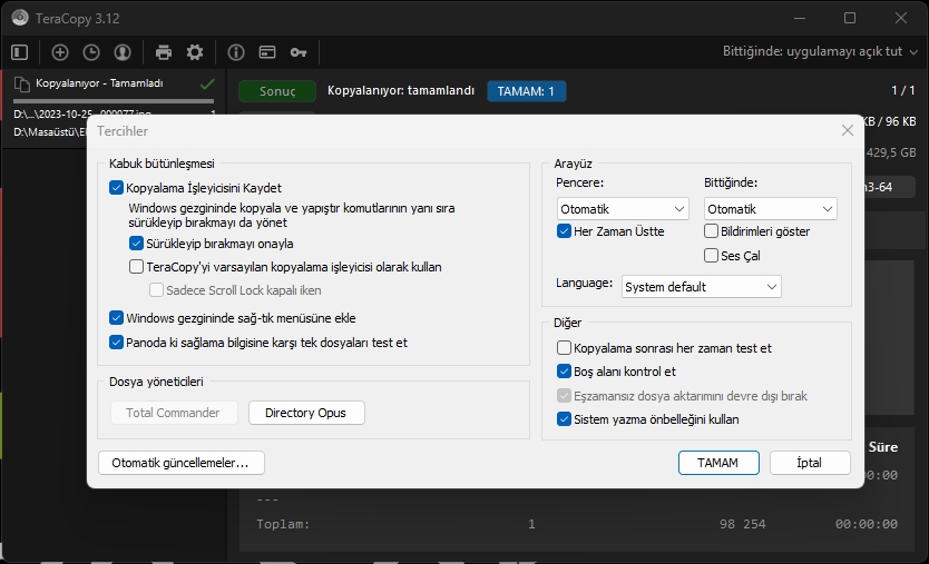 Windows 11 TeraCopy Nasıl Kullanılır