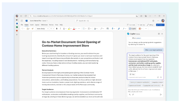 Copilot Microsoft Word'e Nasıl kullanılır
