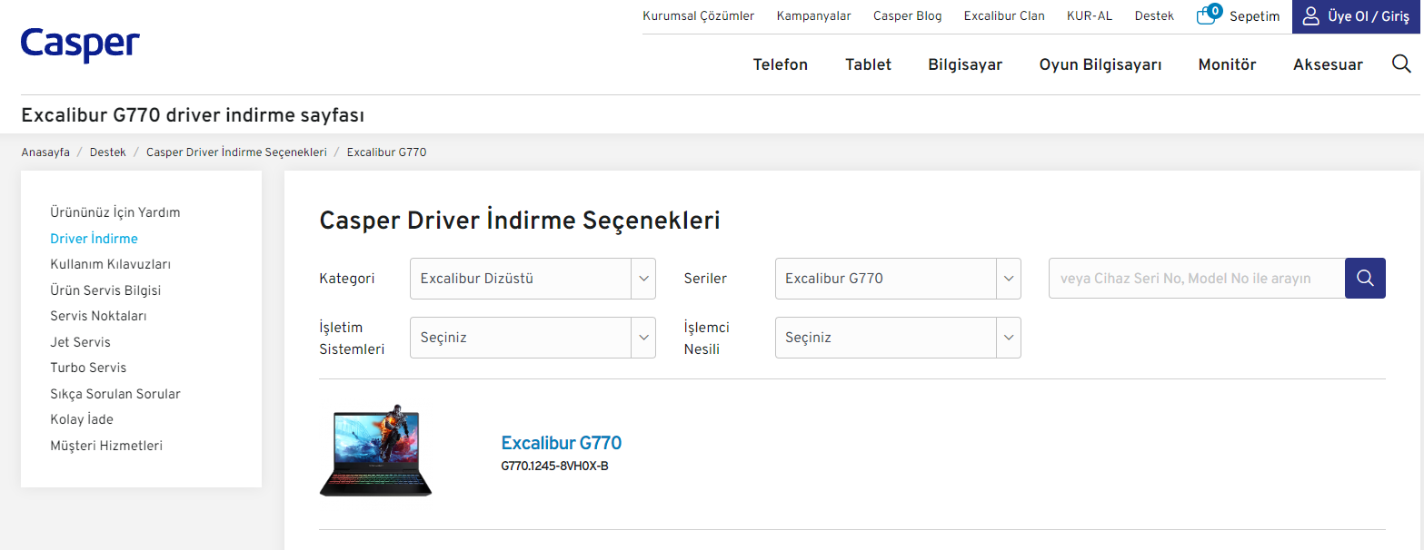 Excalibur Control Center Yüklemesi