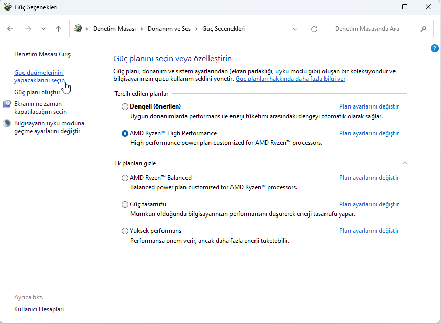 Windows 11 Hazırda Bekletme Etkinleştirme