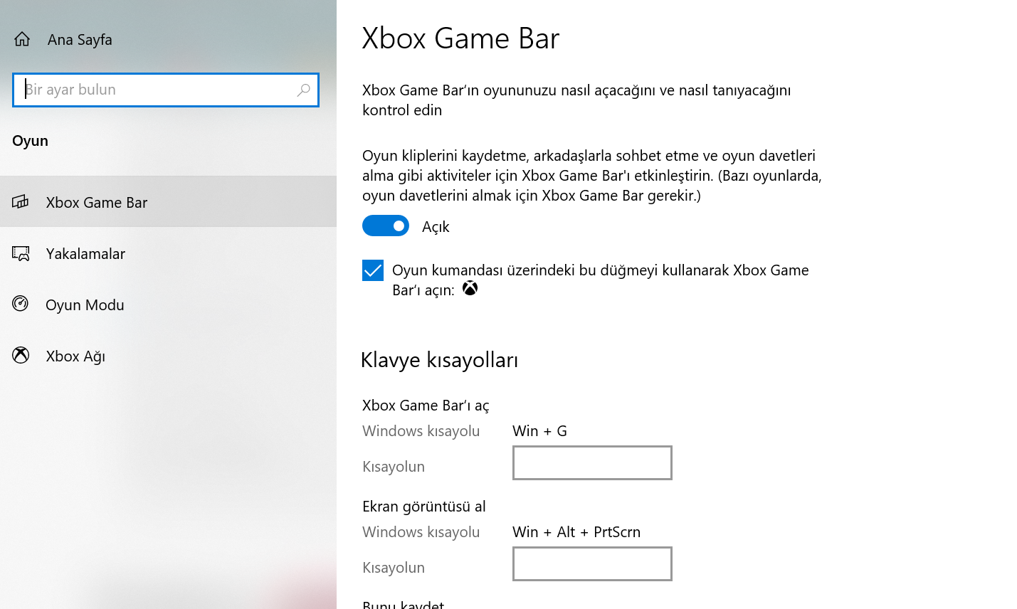 Xbox Game Bar Arka Plan Etkinligini Devre Disi Birakma 4