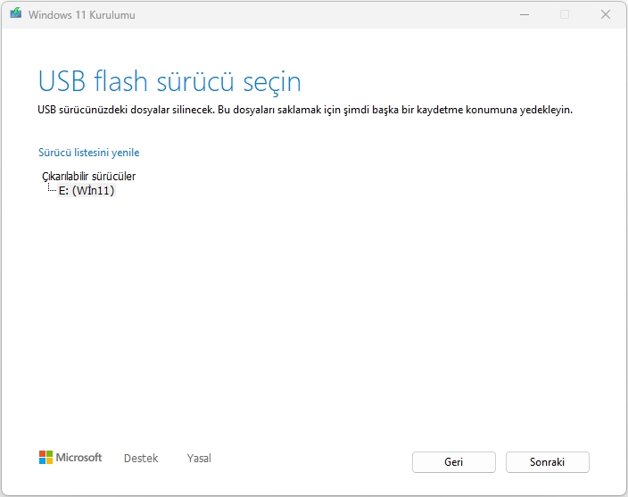 Media Creation Tool ile Windows 11 23H2 İndirme