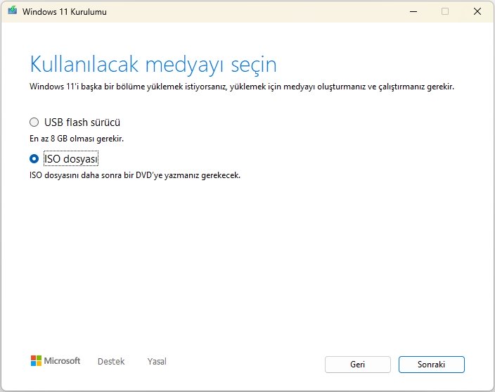 Media Creation Tool ile Windows 11 23H2 İndirme