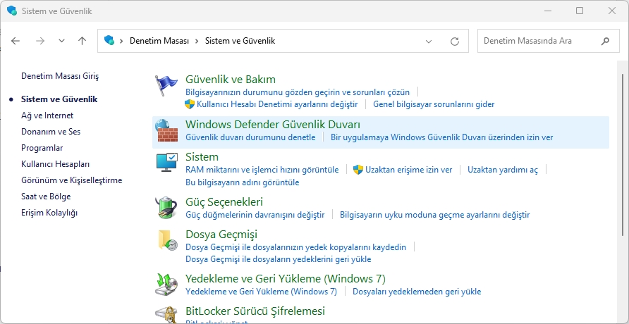 Windows 11 USB Yedekleme