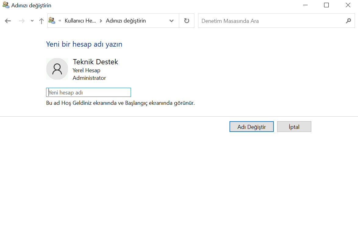 Yonetici Adi Nasil Degistirilir 2 1 - Windows 11 Yönetici Adı Nasıl Değiştirilir