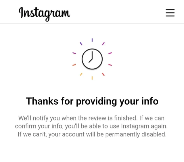 Instagram 'Bilgilerinizi İnceliyoruz' Hatası