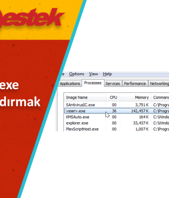 VSServer.exe dosyasını kaldırmak