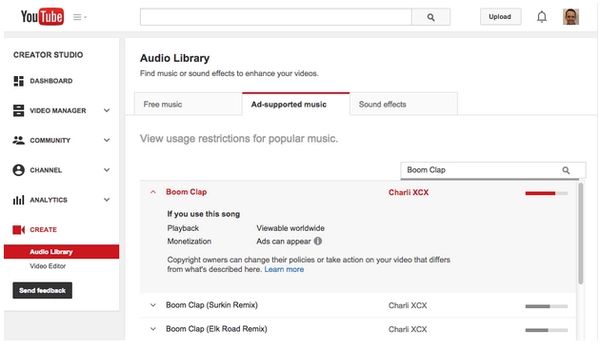 Bir bilgisayar ekranında, YouTube'da şarkının telif sahibi değiştirme adımları sırasında kullanıcılara sunulan bir görsel.
