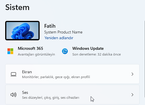 Windows 11 Ses Çıkış Cihazlarını Değiştirmek Ses Çıkış Cihazlarını Değiştirmek