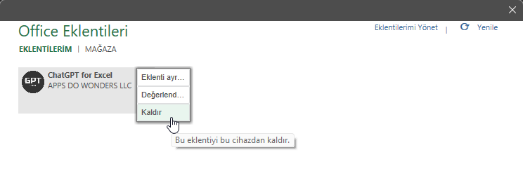 Excel Durum Çubuğu Görünmüyor