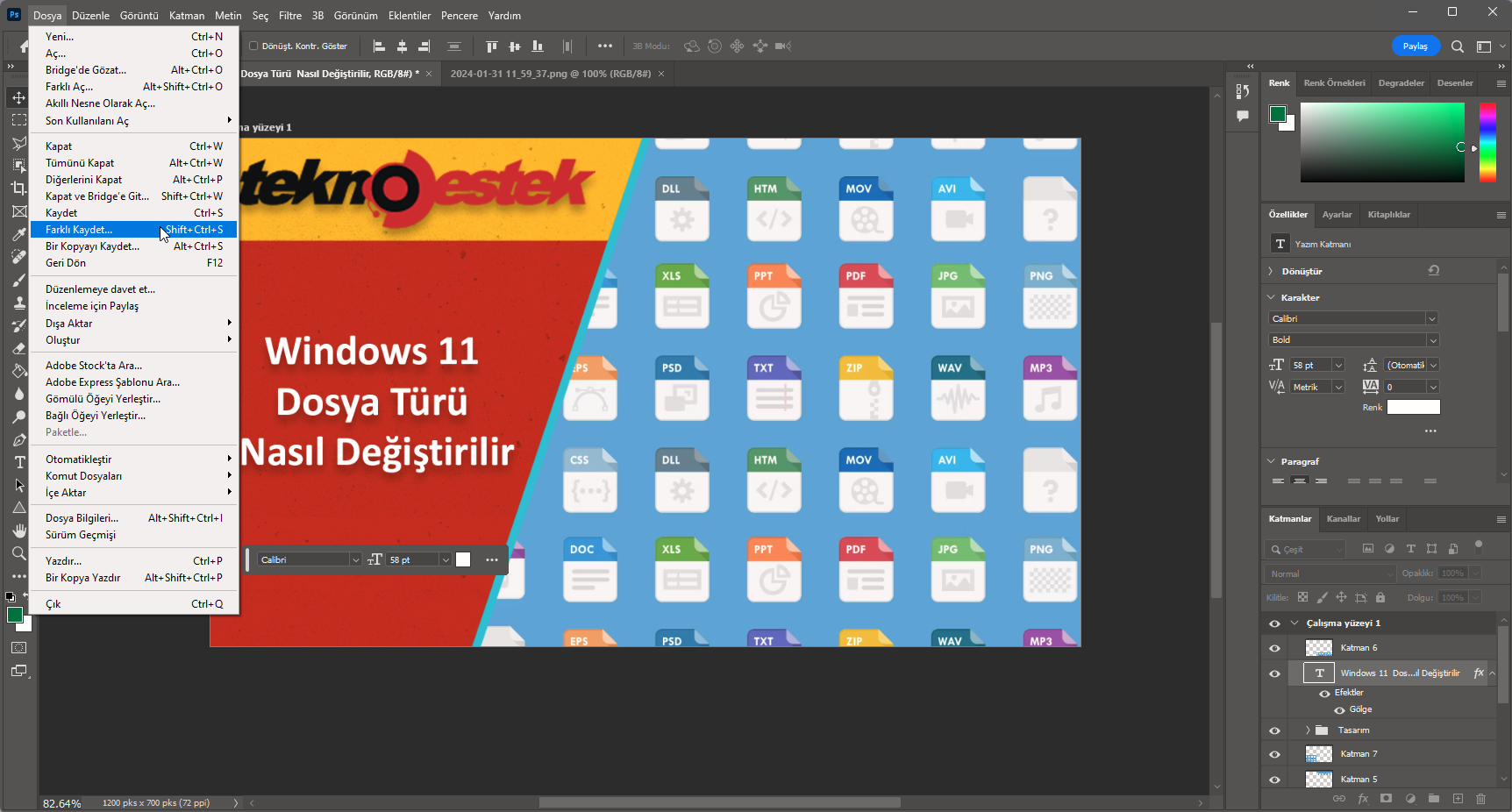 Dosya Türü Nasıl Değiştirilir