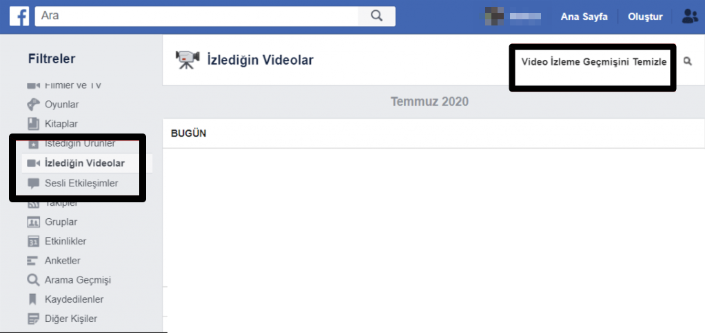 Facebook İzleme Geçmişi Facebook Izleme Gecmisini Silme 4 - Facebook İzleme Geçmişini Silme
