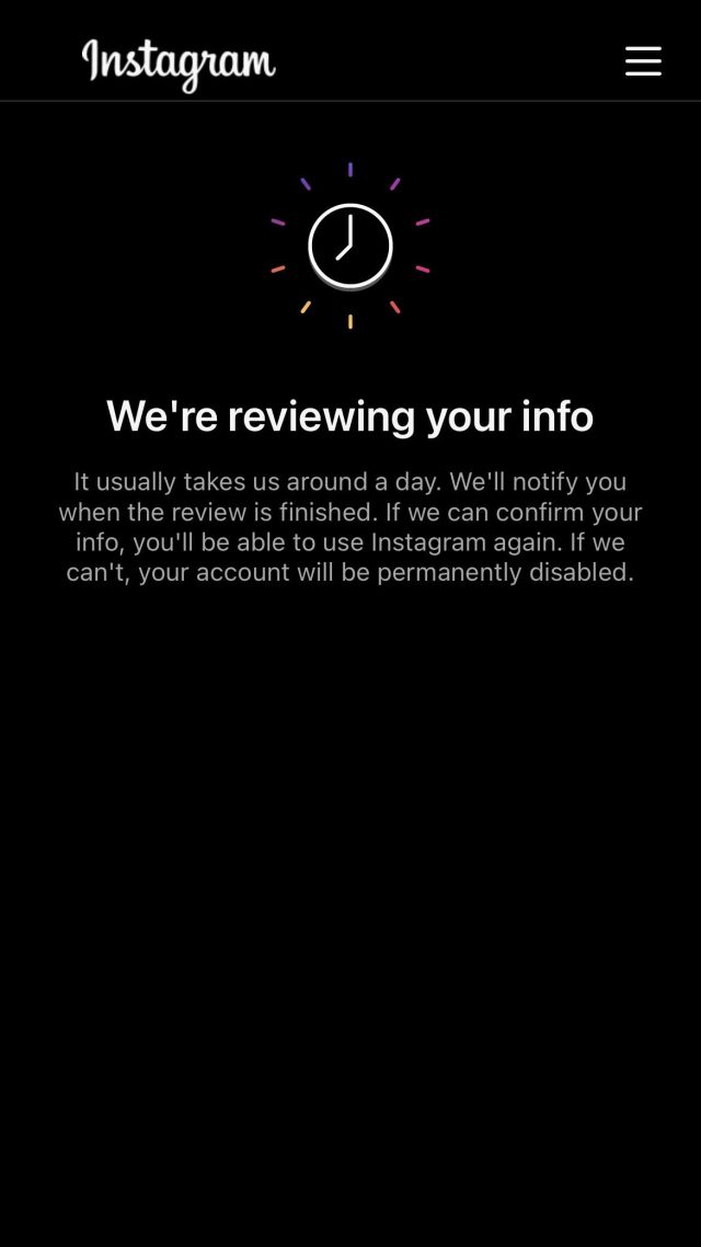 Instagram 'Bilgilerinizi İnceliyoruz' Hatası