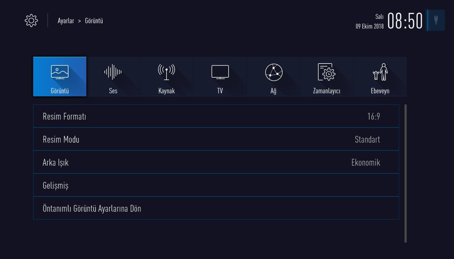Arçelik smart tv tkgs ayarları 