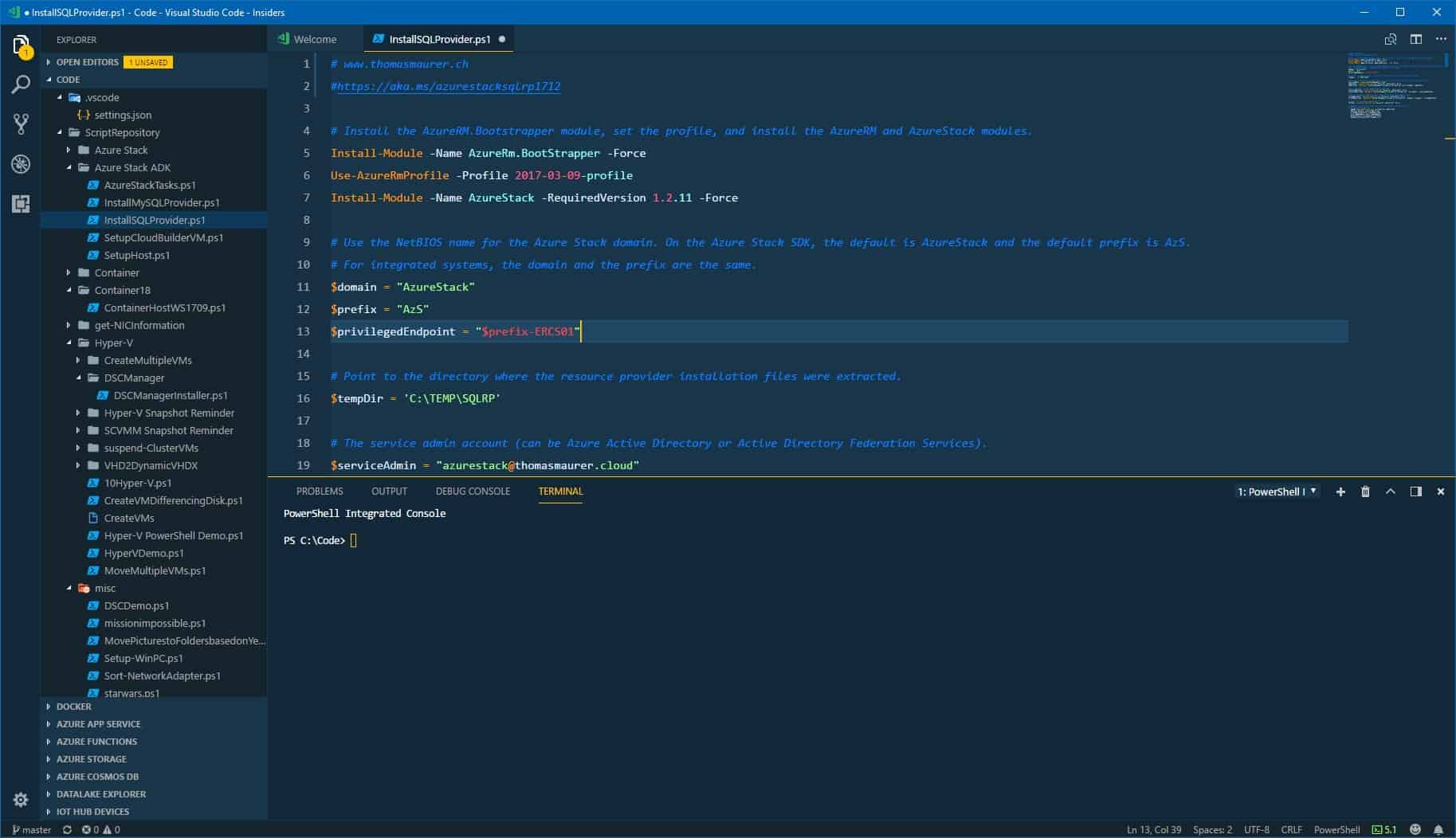 Visual Studio Code Theme Cobalt2
