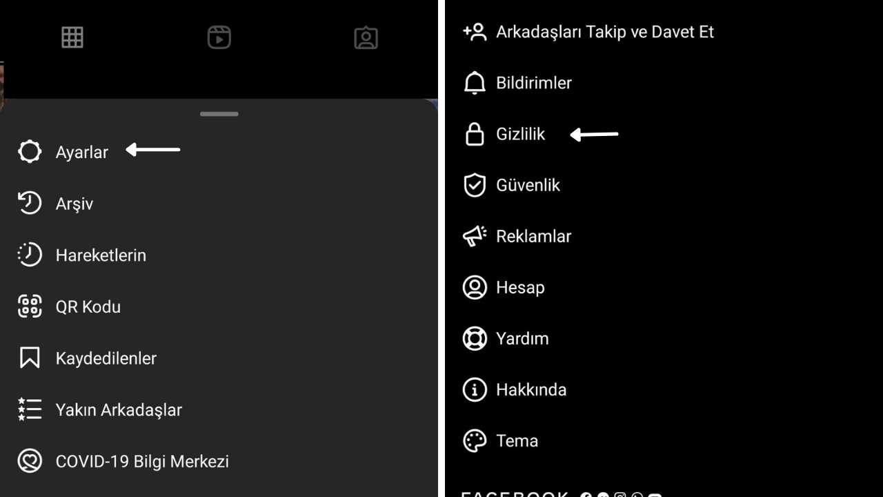 Instagram'da Bağlantı Geçmişi Nasıl Kapatılır İşlemi