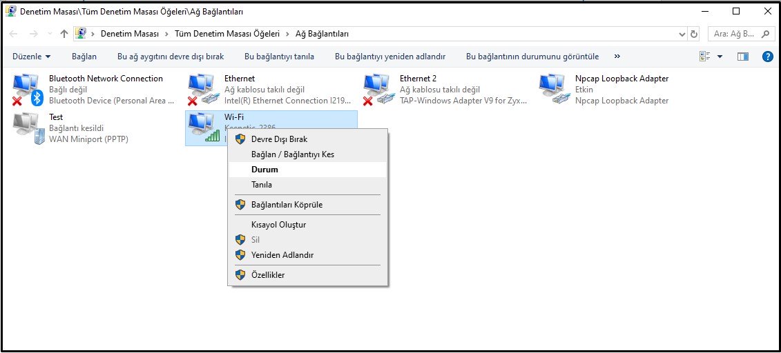 Windowsta Ağ Bağdaştırıcısı Nasıl Görüntülenir