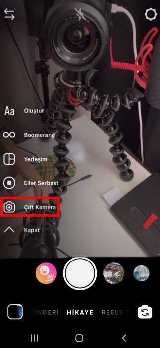 Instagram'da Çift Kamera Modu