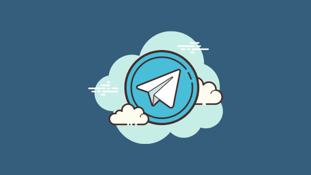 Telegram logo with sticker icon.