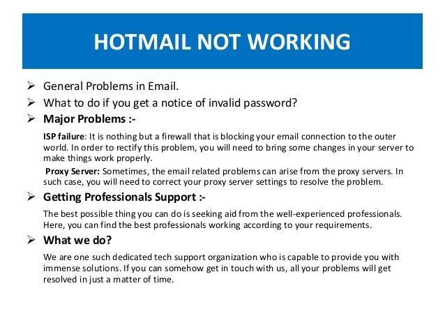 Hotmail erişim sorunlarına yönelik sık karşılaşılan sorunlar ve çözümler hakkında bilgi veren bir görsel.