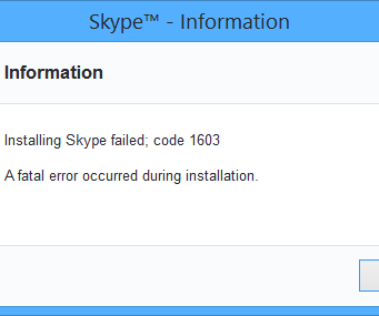 Bilgisayar ekranında Skype logosu ve bir hata simgesi.