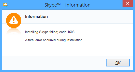Bilgisayar ekranında Skype logosu ve bir hata simgesi.