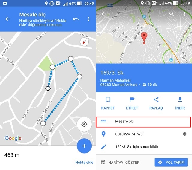 Google Haritalar Uygulaması