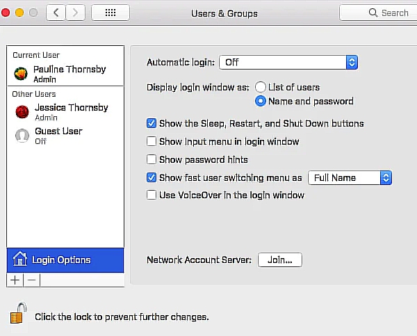 1.3 1 - macOS Kullanıcı Hesaplarını Gizleme
