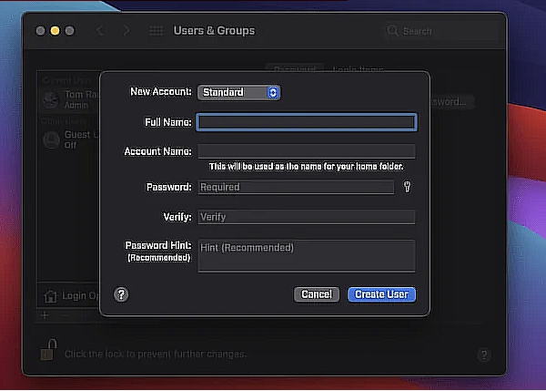 1.3 - Mac'te Yeni Kullanıcı Hesabı Nasıl Eklenir?