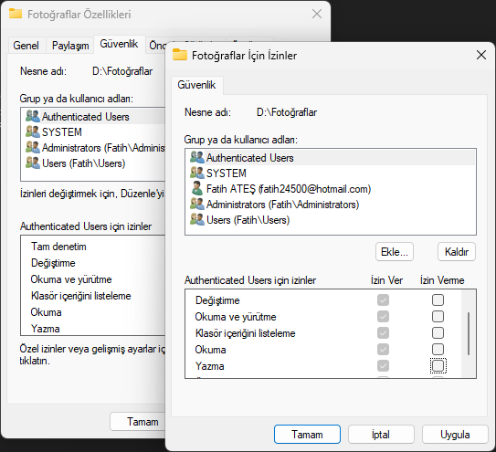 Fotoğraflar Uygulamasında Değişiklikleri Kaydetme Hatası