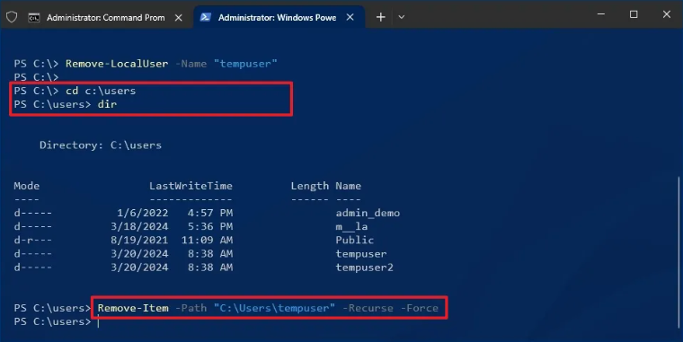 Windows 10 Kullanıcı Hesabı Silmek PowerShell'den Windows 10 kullanıcı hesabı silmek