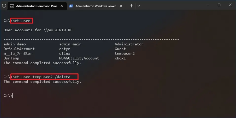 Windows 10 Kullanıcı Hesabı Silmek Komut İstemi'nden Windows 10 Kullanıcı Hesabı Silmek