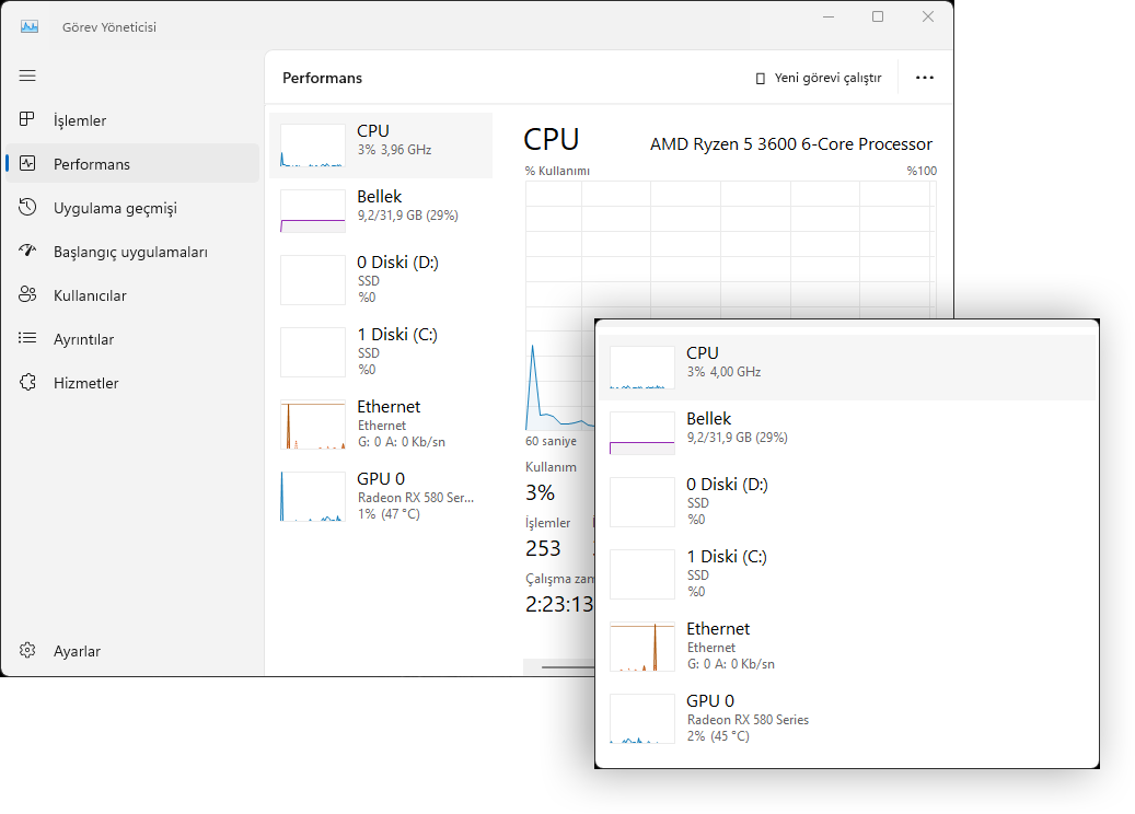 Windows 11 Gizli Performans Ekranı Nasıl Gösterilir Windows 11 Gizli Performans Ekranı Nasıl Gösterilir