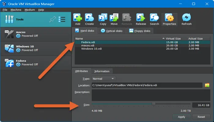 VirtualBox Disk Boyutunu Artırma