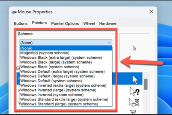 Ekran goruntusu 2024 03 03 103352 - Windows 11'de Fare İmleci Nasıl Değiştirilir