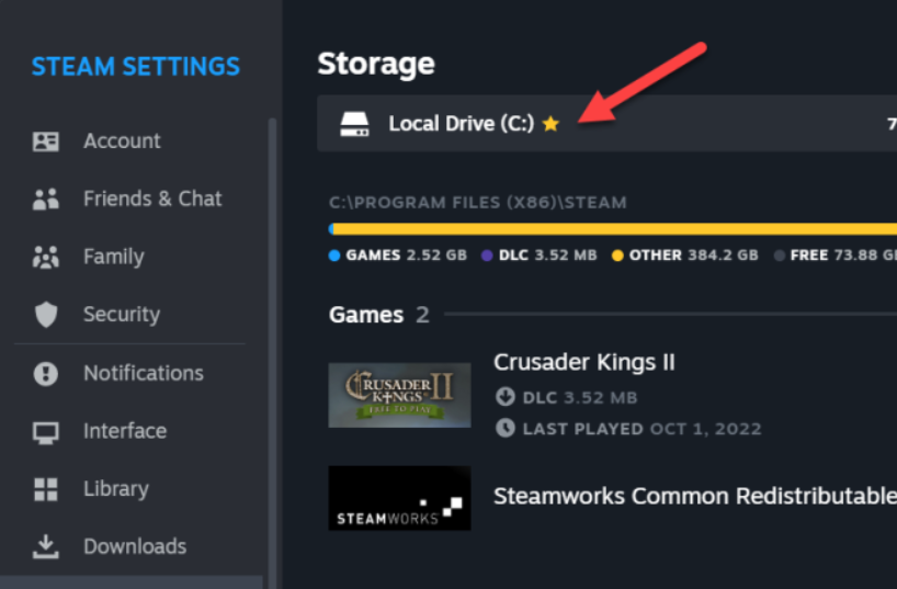 Ekran goruntusu 2024 03 03 110050 - Steam'de Depolama Kullanımı Nasıl Kontrol Edilir