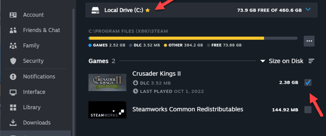 Ekran goruntusu 2024 03 03 110338 - Steam'de Depolama Kullanımı Nasıl Kontrol Edilir