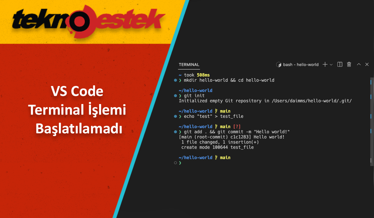 VS Code'da Terminal İşlemi Başlatılamıyor: Sorunlar ve Çözümler