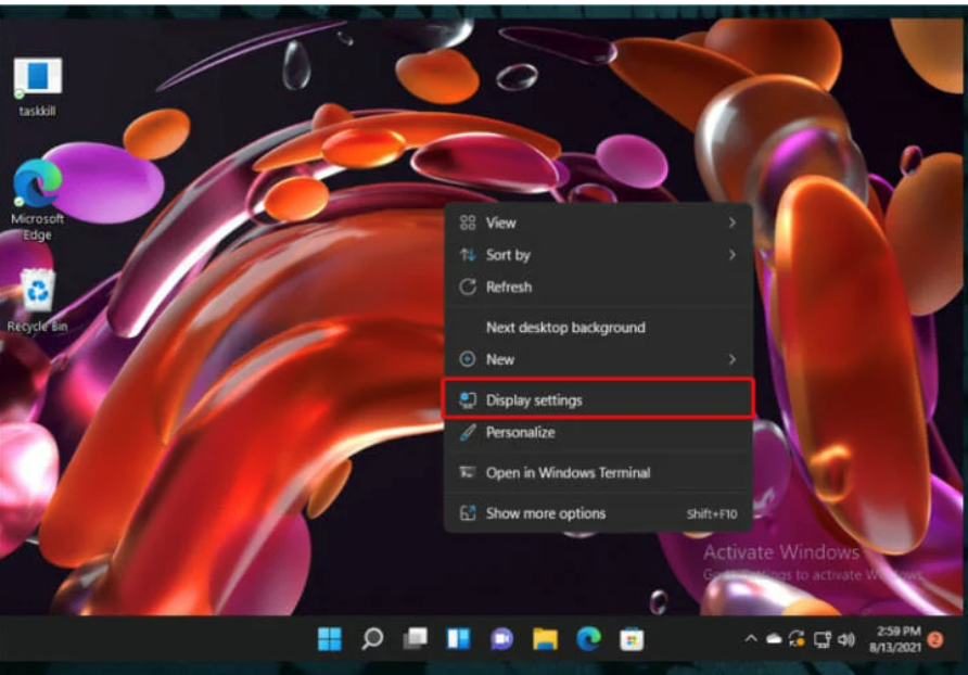 Windows 11'de Ekran Döndürme Sağa